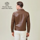 Raidy Boer Sheep Leather 2026 Spring Men's Casual Leather Jacket 2703 Coffee S /165/46