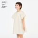 Jnby by JNBY New Jiangnan Buyi children's clothing short-sleeved dress raglan sleeves round neck pullover 26 spring girls 1Q3G10930 110/off-white 100 cm