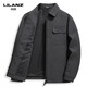 LILANZ Men's Lapel Jacket Spring and Autumn New Korean Style Trendy Youth Workwear Jacket Business Men's Casual Jacket Black 80421 L (175)