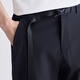 GXG Men's Cool and Quick-drying Belt Buckle Light Pants Outdoor Textured Casual Pants 26th Summer New Product Black L
