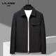 LILANZ Men's Lapel Jacket Spring and Autumn New Korean Style Trendy Youth Workwear Jacket Business Men's Casual Jacket Black 80421 L (175)