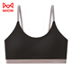 MiiOW comfortable and traceless girl's underwear in the development period, fixed breast pad and thin summer camisole for students in the second and third stages of youth, black 170 M (50-70Jin Jin is equal to 0.5kg)