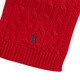 Polo Ralph Lauren Boys and Girls 25th Autumn Cable Knitted Scarf RL43467 600-Red L/XL