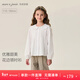 MARC&JANIE Elegant and sweet girls pure cotton collar shirt 2026 spring new style 560169 off-white 110 (recommended height 101-110)