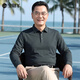 Baocaiyang long-sleeved T-shirt men's dad's clothing spring and autumn business casual lapel polo sweater middle-aged and elderly clothing