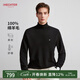 HECHTER Turtleneck Wool Sweater Comfortable Pullover Autumn and Winter Warm Men's Tops Everyday Versatile Bottoming Shirt France Black - Hot Selling Color XL