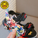 G.duck Nezha Sandals Boys Summer 2026 New Children's Sports Beach Shoes for Big Boys Cartoon Sandals Soft Bottom Black 33