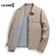 LILANZ 2026 Spring and Autumn New Casual Lapel Trendy Jacket for Young and Middle-aged Fashion Trendy Versatile Long-Sleeved Men's Jacket Brown L 175