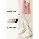 Children's wool socks, autumn and winter socks, wool boys and girls, Korean mid-calf autumn and winter plus velvet and thickening for winter warmth, 3 pairs, bow pink and white set, 5-8 years old, 6-8 years old, recommended foot length 16-19cm, comfortable, warm and skin-friendly
