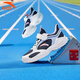 ANTA children's sports shoes boys' running shoes 26 spring dense mesh campus comfortable students lightweight wind-proof running shoes new ink blue/ANTA white/Danube blue spring and autumn dense mesh 34 foot length 21.5cm