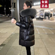 QVI high-end brand down jacket women's mid-length 2025 winter new style fashionable loose slimming thickened white duck down jacket black (real fox big fur collar) M 100-115Jin Jin equals 0.5 kg