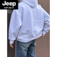 JEEP SPIRIT outer wear dark green hooded sweatshirt for boys spring new American oversize printed loose top trendy white spring and autumn thin. S (recommended 85-110Jin Jin equals 0.5 kg)