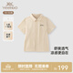 YEEHOO shopping mall same style children's shirt summer short-sleeved breathable boys' shirt cool and quick-drying 2025 new style apricot khaki 110 cm