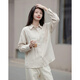 Demana contains linen lyocell spring simple lapel big pocket loose slimming shirt for women with high quality