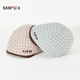 Sanfu (SANFU) small plaid six-piece beret forward hat retro literary and artistic clothing accessories hat 519257 blue one size