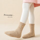 Children's wool socks, autumn and winter socks, wool boys and girls, Korean mid-calf autumn and winter plus velvet and thickening for winter warmth, 3 pairs, bow pink and white set, 5-8 years old, 6-8 years old, recommended foot length 16-19cm, comfortable, warm and skin-friendly