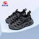 HOBIBEAR children's frame shoes boys and girls sandals summer mesh breathable lightweight sports river sandals 623199 black gray 35