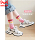 MiiOW Girls' Socks Pure Cotton Spring and Autumn Children's Sports Rainbow Letter Medium Calf Socks Student Girls Medium Trendy Socks Autumn Cotton Socks Gradient Rainbow Socks Pure Cotton Skin Friendly and Comfortable 5 Pairs 3-5 Years Old M Shoe Size 23-28 Comfortable and Breathable