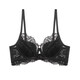 Victoria's Secret French sexy lace bra for women, thin, push-up big breasts, anti-sagging pure lust bra set, black - single piece, counter style 75D 34