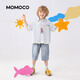 Mami Maca (MOMOCO) children's shirt summer boys' short-sleeved fashionable versatile shirt striped blue 140