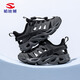 HOBIBEAR children's frame shoes boys and girls sandals summer mesh breathable lightweight sports river sandals 623199 black gray 35