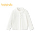 Balabala shopping mall same style children's clothing children's long-sleeved shirt girls 2026 new spring clothing cool antibacterial white 10101 165