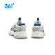 361 Shopping Mall Same Style Children's Shoes Boys Casual Shoes 2026 Spring New Velcro Cushioning Sports Shoes for Middle and Large Children Feather White/Aqua Clear Gray/Mediterranean Blue Size 35