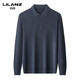LILANZ 100% pure wool sweater winter thickened warm knitted sweater daddy loose casual solid color long-sleeved t dark gray 98631 thickened 3XL (56) recommended weight 175-190Jin Jin equals 0.5 kg