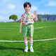 Ultraman boys short-sleeved suit summer 2025 new handsome children's Korean shirt three-piece set boys summer fashion clothes boys suit + tie + socks 140 cm