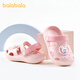 BALABALA new children's sandals and slippers, summer baby outer wear hole-in-the-wall shoes for boys and girls, soft-soled, lightweight, wear-resistant toddler shoes, bunny peach pink 25, inner length 16cm, suitable for feet 15.5-16cm long