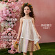 ASK JUNIOR children's skirt summer big children's fake two-piece suspender dress girls ethnic style travel vacation teen princess dress