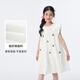 Xiaoyinman children's clothing girls' lace round neck dress three-dimensional cherry 26 summer sweet princess dress for big children