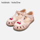 BalaOne children's shoes, children's sandals, girls' 2026 summer new style exquisite embroidered casual shoes, pink tone 60001 28 (foot length 16.8-17.2/inner length 18.3)