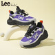 Lee children's shoes spring new children's dad shoes girls versatile thick-soled running shoes boys X0099 purple 30 recommended foot length 191mm