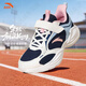 ANTA children's sports shoes boys' running shoes 26 spring dense mesh campus comfortable students lightweight wind-proof running shoes new ink blue/ANTA white/Danube blue spring and autumn dense mesh 34 foot length 21.5cm