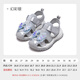 Fuluomi Girls Sandals Summer New Hollow Breathable Sports Shoes Children's Non-Slip Wading Beach Shoes Symphony Silver 35