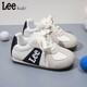 Lee children's shoes spring new children's sports shoes girls wear-resistant casual sneakers boys versatile lace-up moral training shoes light beige black 31 recommended foot length 192mm