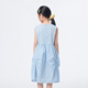 Xiaoyinman children's clothing girls pure cotton breathable dress 26 summer children's personalized fashion princess dress blue 110