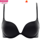 Modal seamless underwear for women with small breasts, thin, sexy, deep V upper support to support secondary breasts and prevent sagging, autumn and winter brand bra, black - single underwear 70A 32 (upper support to prevent sagging)