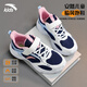 ANTA children's sports shoes boys' running shoes 26 spring dense mesh campus comfortable students lightweight wind-proof running shoes new ink blue/ANTA white/Danube blue spring and autumn dense mesh 34 foot length 21.5cm