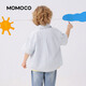 Mami Maca (MOMOCO) children's shirt summer boys' short-sleeved fashionable versatile shirt striped blue 140