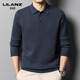 LILANZ 100% pure wool sweater winter thickened warm knitted sweater daddy loose casual solid color long-sleeved t dark gray 98631 thickened 3XL (56) recommended weight 175-190Jin Jin equals 0.5 kg