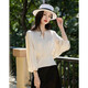 Demana Silky Drape Summer Elegant Satin Glossy Silk Shirt Pleated Strap Sleeve Shirt Women's Top