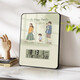 Uhr Zeichnung für Familien Uhr Wall Walluhr Wohnzimmer Schlafzimmer Bettendede Dekoration Malerei Weinschrank TV -Schrank Eingang Wecker Zeichnung BG4859 [Paar Paar] 11 Zoll [20*28 cm]
