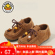 G.duck Little Yellow Duck Children's Birkenstock Shoes Spring and Autumn New Girls' Small Leather Shoes Retro Boys' Beanie Shoes Soft Bottom Baby Children's Shoes Brown 21 The inner length of the shoe is about 14cm