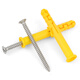 Huxin stainless steel small yellow croaker plastic expansion tube expansion screw expansion plug rubber plug wall plug expansion bolt 6/8/10mm self-tapping screw M6*60+ stainless steel nails (50 sets)