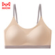 MiiOW comfortable and traceless girl's underwear in the development period, fixed breast pad and thin summer camisole for students in the second and third stages of youth, black 170 M (50-70Jin Jin is equal to 0.5kg)