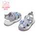 Fuluomi Girls Sandals Summer New Hollow Breathable Sports Shoes Children's Non-Slip Wading Beach Shoes Symphony Silver 35