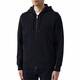 BURBERRY lined plaid plain zipper hooded sweatshirt jacket for men and women, black S