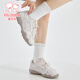 Fuluomi Spring and Autumn Girls Sweet Bow Casual Shoes Campus Versatile Moral Training Shoes Beige 35